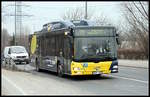 Die BVG testete immer wieder alternative Antriebe. So kam dieser MAN Lion's City CNG, ein Bus mit Erdgas-Antrieb, am 19.03.2010 auf der Linie 139 S-Bahnhof Messe Nord/ICC zum Einsatz (B-V 1864)